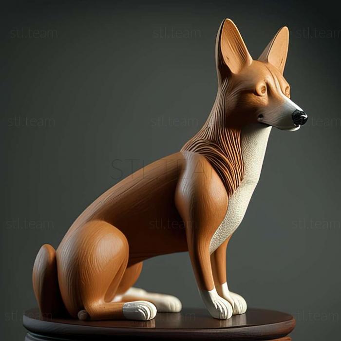 3D model Basenji dog (STL)